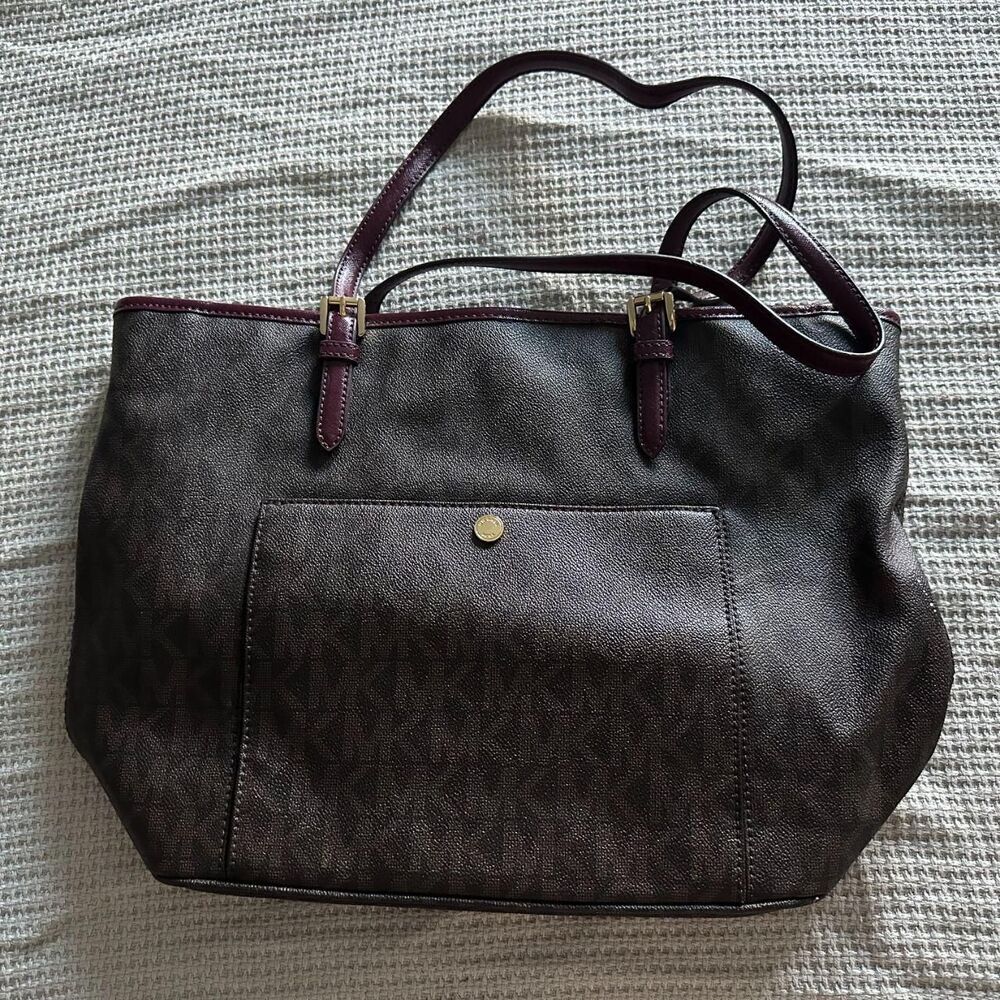 Michael-kors Women's Brown and Burgundy Bag